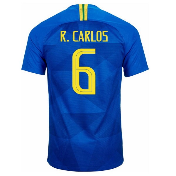 Camiseta Brasil 2ª R.Carlos 2018 Azul